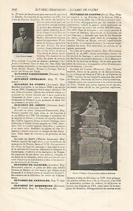LAMINA ESPASA 11287: Sepulcro de Mariano Alvarez de Castro