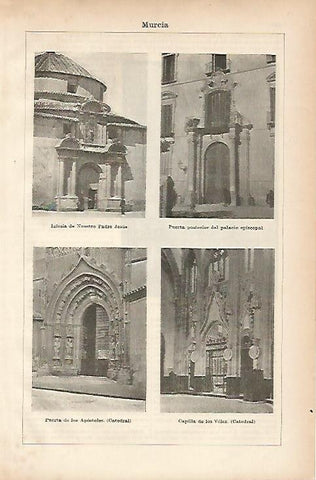 LAMINA ESPASA 11534: Iglesias y Catedral de Murcia