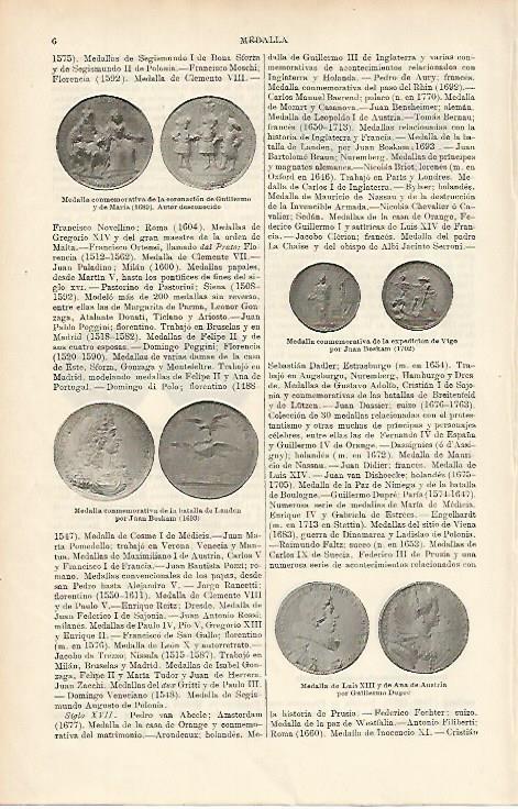 LAMINA ESPASA 11922: Medallas conmemorativas