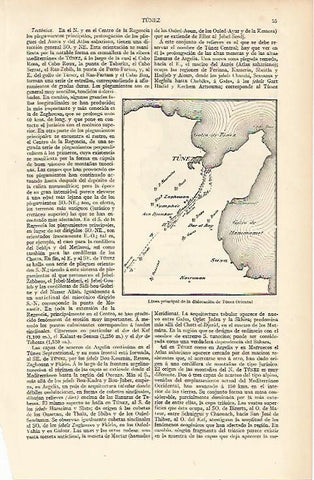 LAMINA ESPASA 11959: Linea principal de la dislocacion de Tunez Oriental