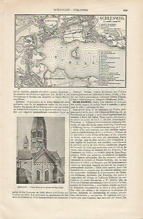 LAMINA ESPASA Alemania 12456: Plano de Schleswig Alemania