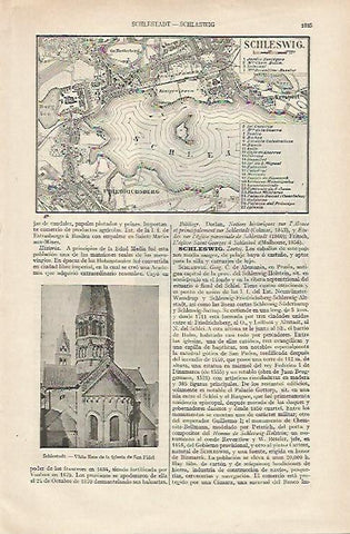 LAMINA ESPASA Alemania 12456: Plano de Schleswig Alemania