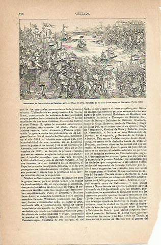 LAMINA ESPASA 14288: Desembarco de los cruzados en Damieta