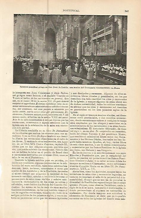 LAMINA ESPASA 10500: Pontificial griego en San Juan de Letran