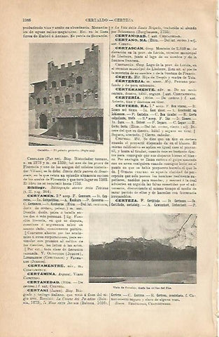 LAMINA ESPASA 2885: Vistas de Certaldo Italia