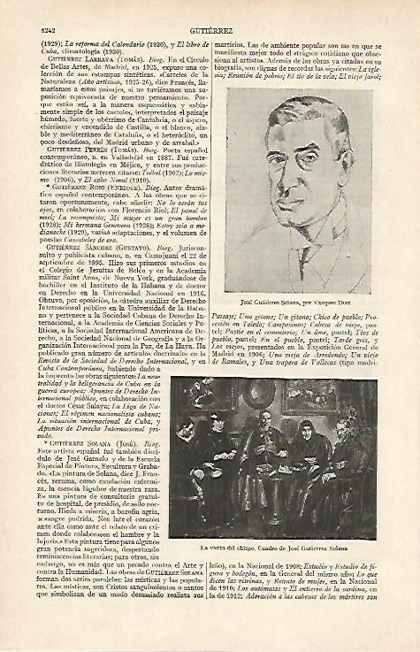 LAMINA ESPASA 16205: Jose Gutierrez Solana por Vazquez Diaz