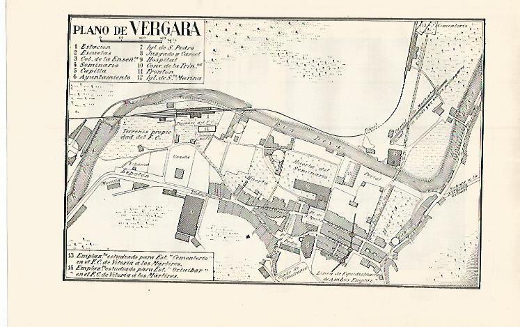 LAMINA ESPASA 17563: Plano de Vergara Guipuzcoa