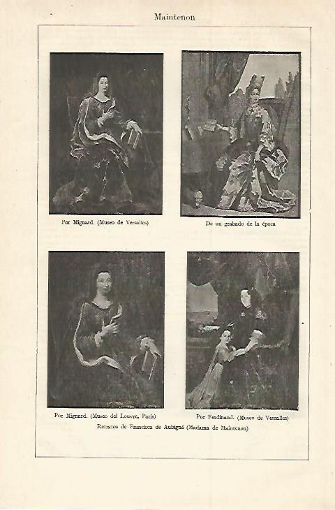 LAMINA ESPASA 18534: Retratos de Francisca de Aubigne por Maintenon