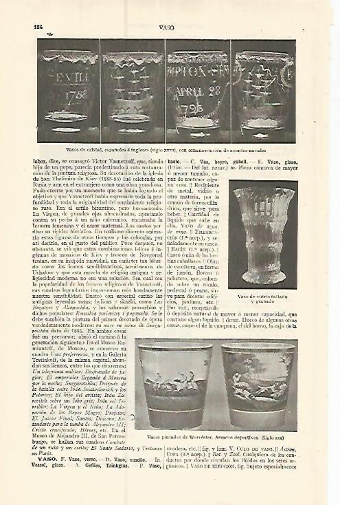 LAMINA ESPASA 17344: Vasos de cristal