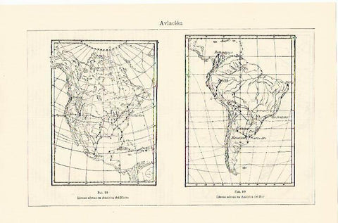 LAMINA ESPASA 10925: Lineas aereas en America