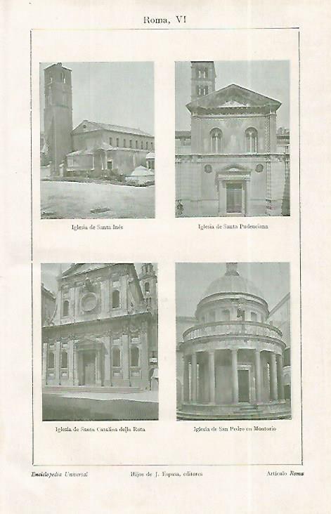 LAMINA ESPASA 19192: Iglesias de Roma