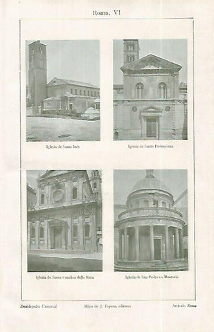 LAMINA ESPASA 19192: Iglesias de Roma