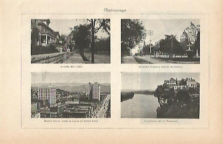LAMINA ESPASA 1912: Imagenes de Chattanooga Estados Unidos