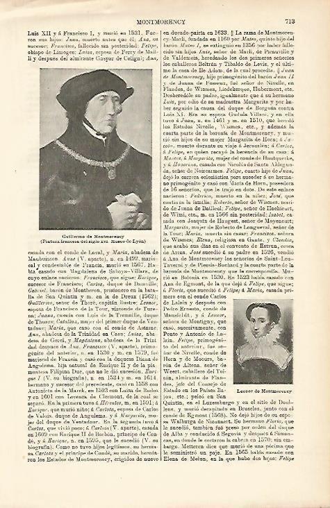 LAMINA ESPASA 8681: Guillermo de Montmorency y Leonor de Montmorency