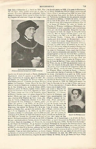 LAMINA ESPASA 8681: Guillermo de Montmorency y Leonor de Montmorency