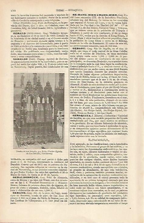 LAMINA ESPASA 19642: Tumba de San Sebaldo en Nuremberg