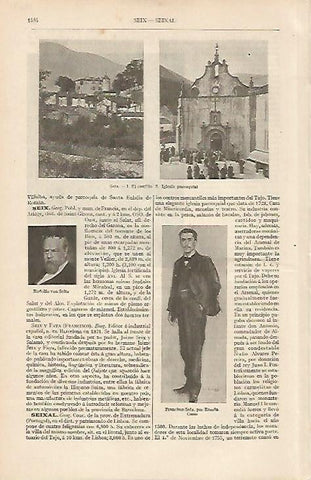 LAMINA ESPASA 19695: Castillo e iglesia de Seix Francia