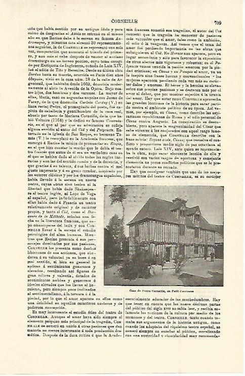 LAMINA ESPASA 14985: Casa de Pedro Corneille en Petit Couronne