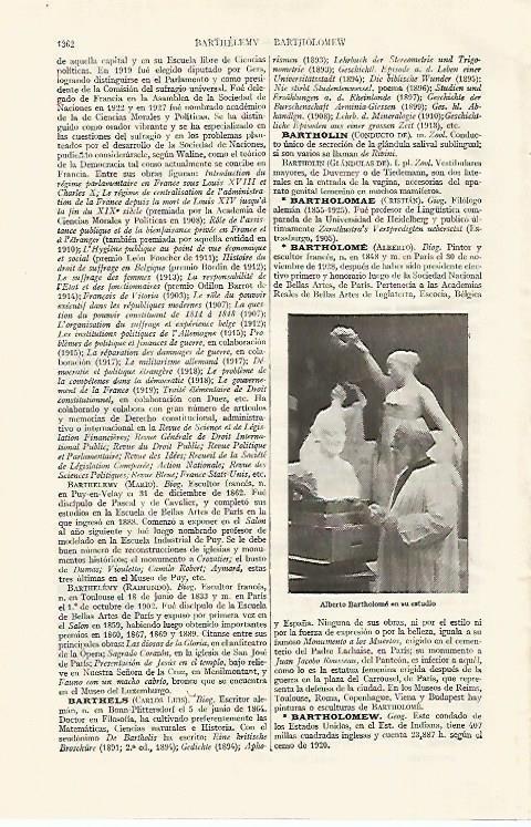 LAMINA ESPASA 19160: A. Bartolome en su estudio