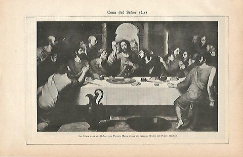 LAMINA ESPASA 2932: La ultima cena con el Señor por Vicente Masip