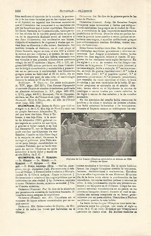 LAMINA ESPASA 21365: Diploma de los Juegos Olimpicos de Atenas de 1836