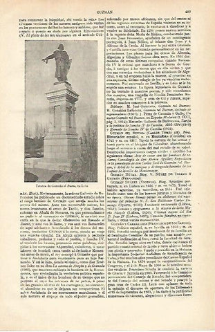 LAMINA ESPASA 21516: Estatua de Guzman el Bueno en Leon