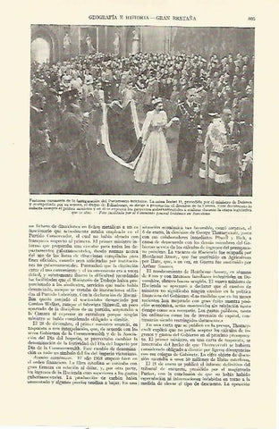 LAMINA ESPASA 21742: Inauguracion del Parlamento britanico