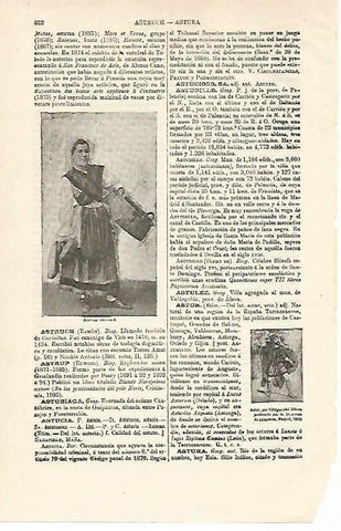 LAMINA ESPASA 12925: Mujer con el traje regional de Asturias