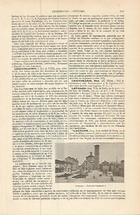 LAMINA ESPASA 9311: Plaza de Humberto I en Legnano Italia