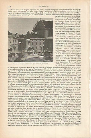 LAMINA ESPASA 17922: Monumento a A. Michiewicz en Varsovia