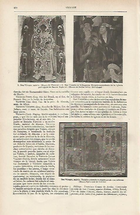 LAMINA DE ESPASA 250: Imagenes de San Vicente