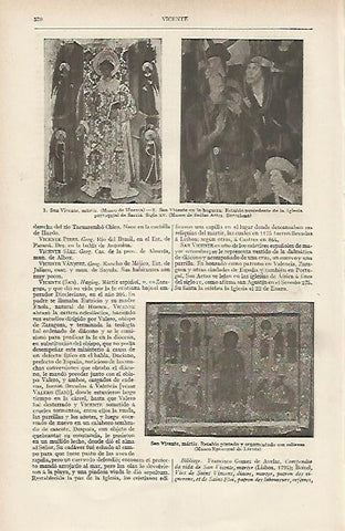 LAMINA DE ESPASA 250: Imagenes de San Vicente