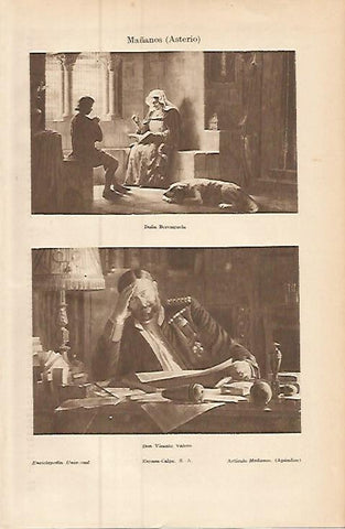 LAMINA ESPASA 9369: Doña Berenguela y Don Vicente Valero por Asterio Mañanos