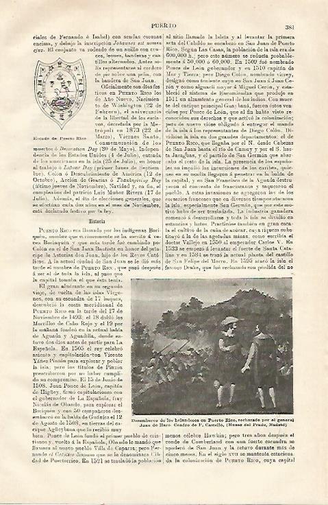 LAMINA ESPASA 23115: Desembaco en Puerto Rico por F. Castello