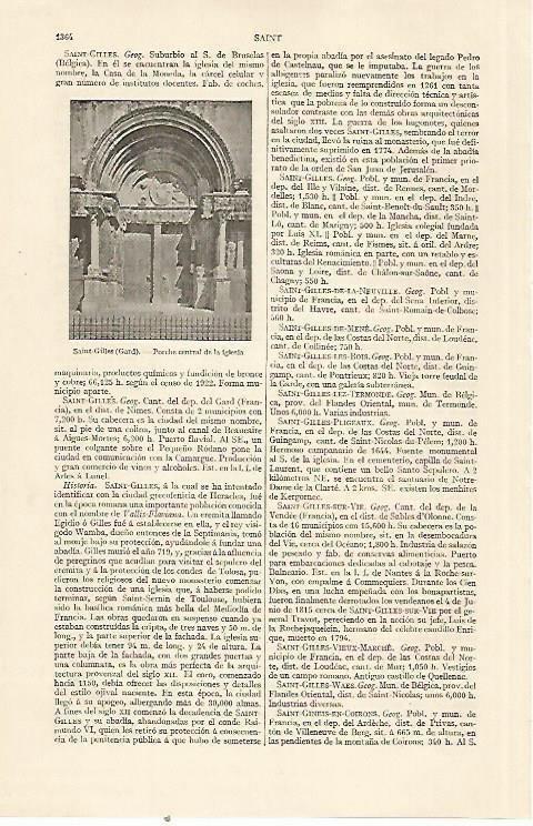 LAMINA ESPASA 22962: Iglesia de Saint Gilles