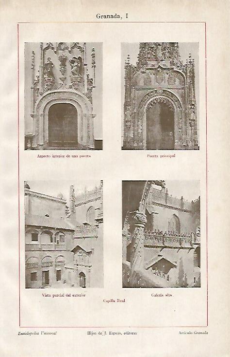 LAMINA ESPASA 2178: Capilla Real de Granada