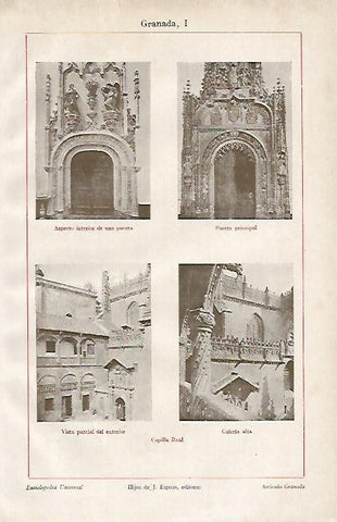 LAMINA ESPASA 2178: Capilla Real de Granada