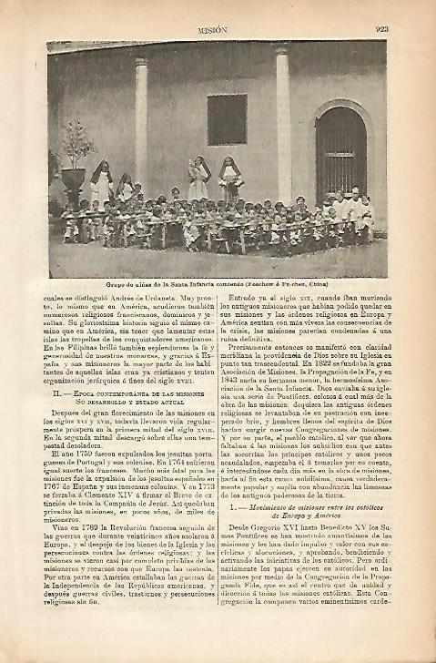 LAMINA ESPASA 5255: Grupo de niñas en Fu- Cheu China