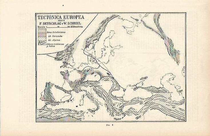 LAMINA ESPASA 5861: Mapa de la tectonica europea