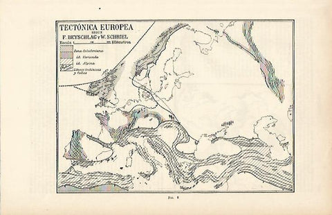 LAMINA ESPASA 5861: Mapa de la tectonica europea