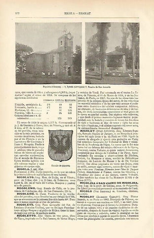 LAMINA ESPASA 6703: Iglesia y Ermita de San Antonio en Rigoitia Vizcaya