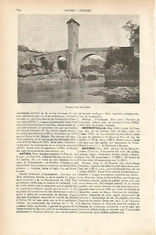 LAMINA ESPASA 7686: Puente viejo de Orthez Francia