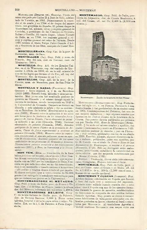 LAMINA ESPASA 8632: Iglesia de San Victor en Montemagno Italia