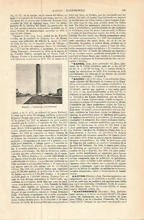 LAMINA ESPASA 9256: Monumento a la Libertad de Kansas Estados Unidos
