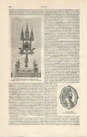 LAMINA ESPASA 10371: Custodia de la Iglesia de Jativa Valencia