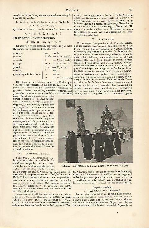 LAMINA ESPASA 10450: Procesion de Pascua en Lida (Polonia)