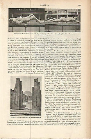 LAMINA ESPASA 10471: Vaciados en yeso de cadaveres de Pompeya