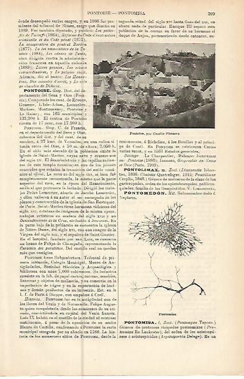 LAMINA ESPASA 10508: Pontoise por Pissarro
