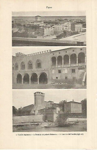 LAMINA ESPASA 11294: Vistas de Fano Italia