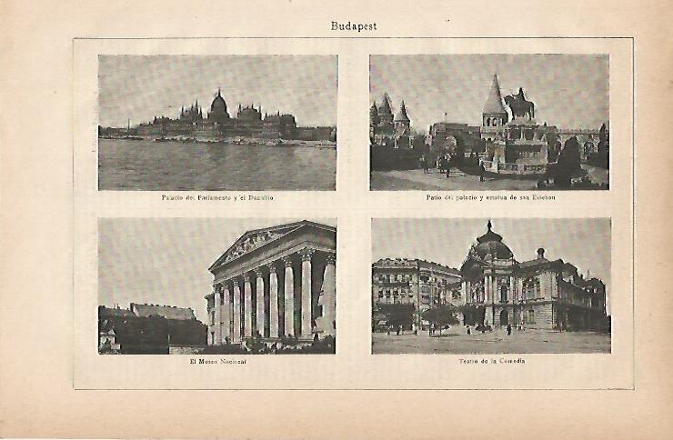 LAMINA ESPASA 11847: Edificios de Budapest Hungria